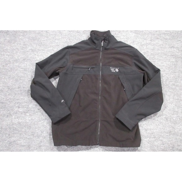 Mountain Hardwear Other - Mountain Hardwear Jacket Mens XL Airshield Black Softshell Fleece Lined Full Zip